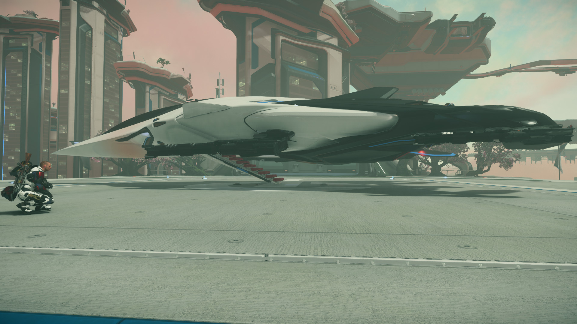 Origin M80 on a hangar pad